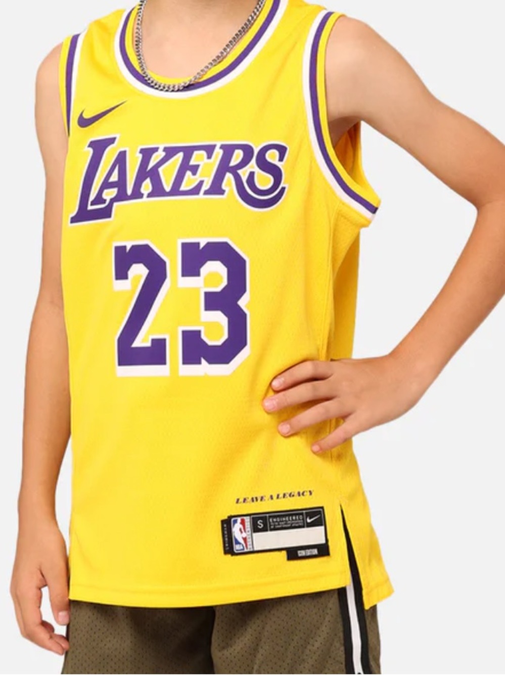 Nike Yellow & Purple Lakers LeBron #23 Kids Jersey